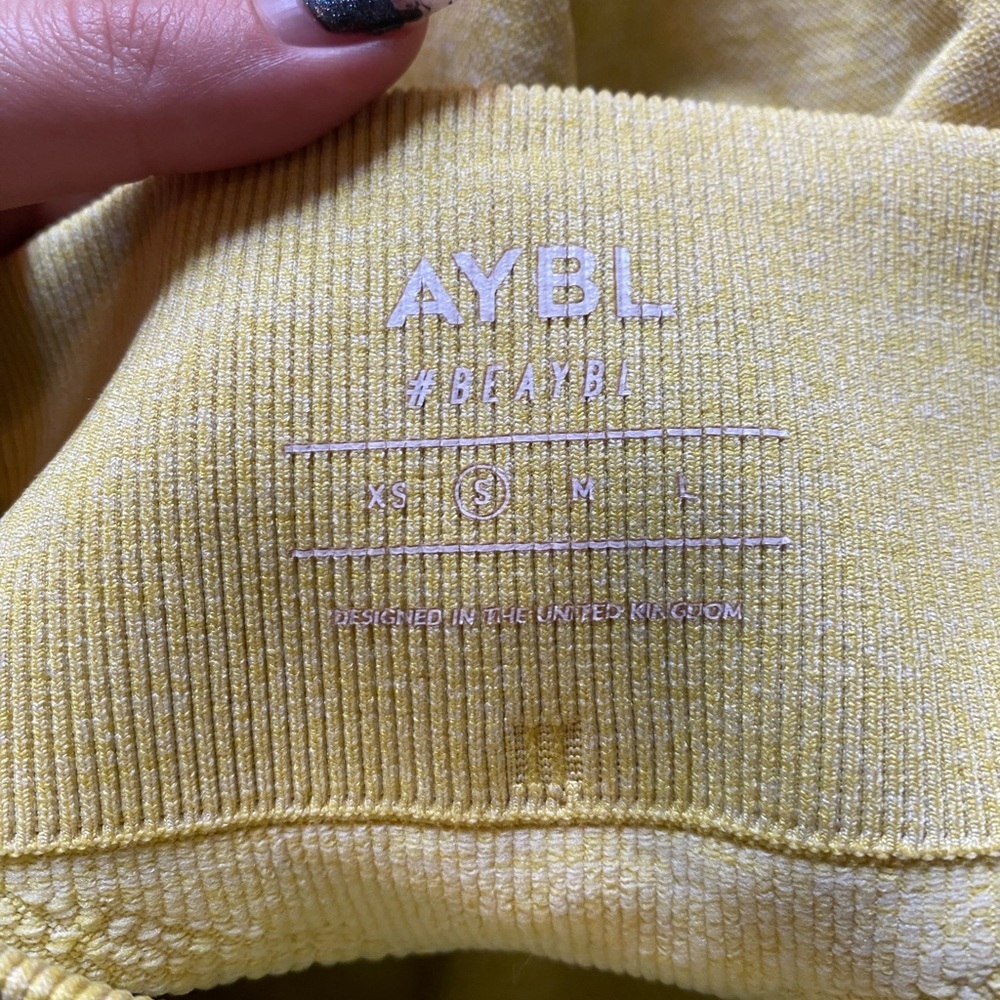 AYBL Seamless Athletic Biker Shorts Yellow - Picture 4 of 4